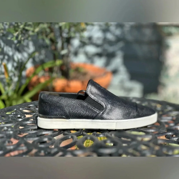Vince — Snake Skin Embossed Leather Pointed Toe Slip-Ons - Picture 2 of 6